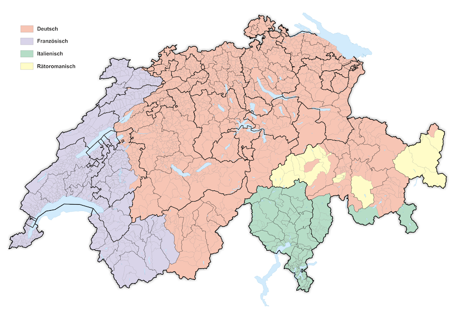 schweizer sprachgebiete
